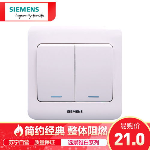 远景二位单控大跷板开关 带荧光 雅白 5ta0115 1cc1图片大全 邮乐官方网站